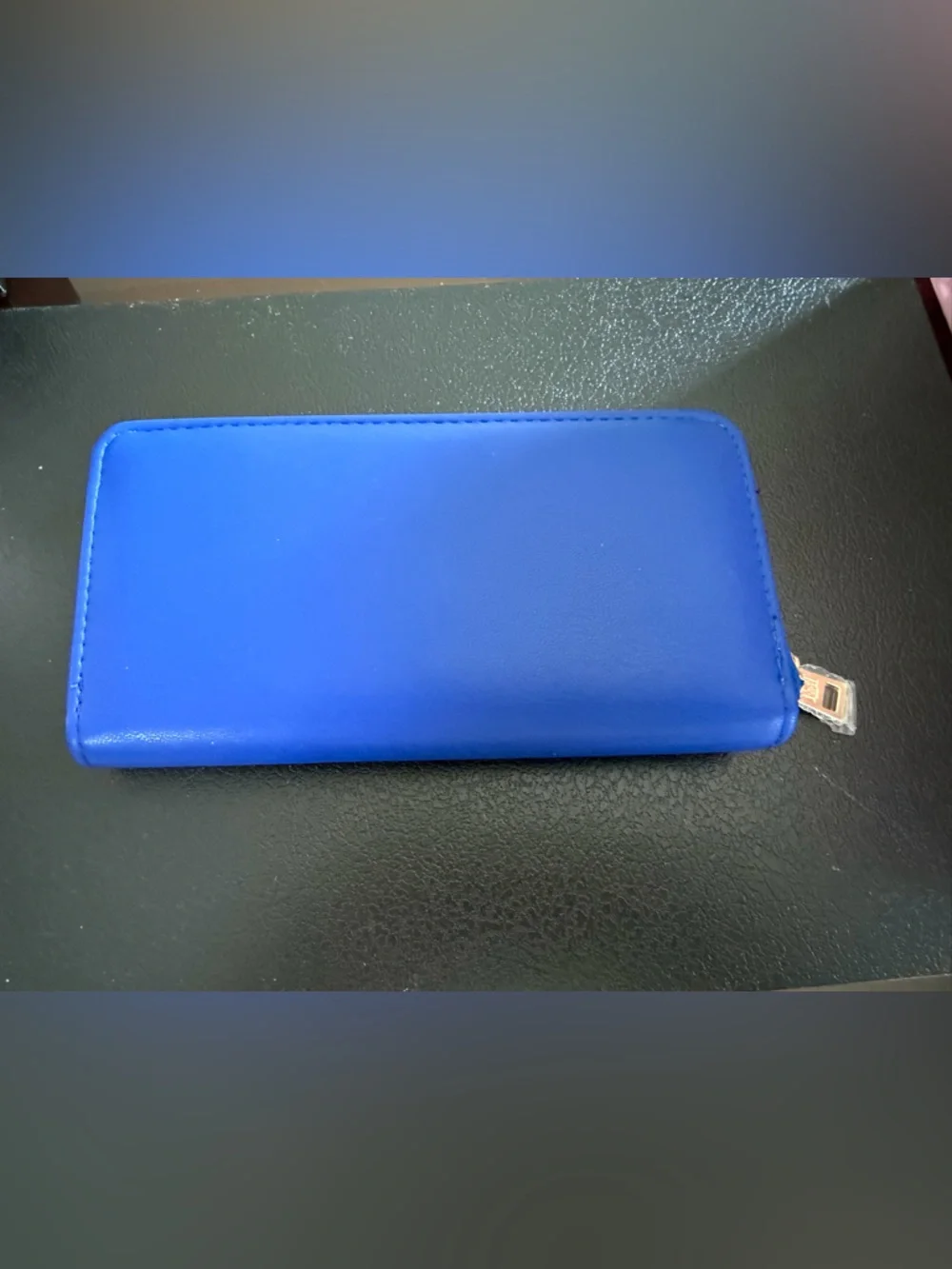 Badgley‎ Mischka Blue Wallet with Gold Accents